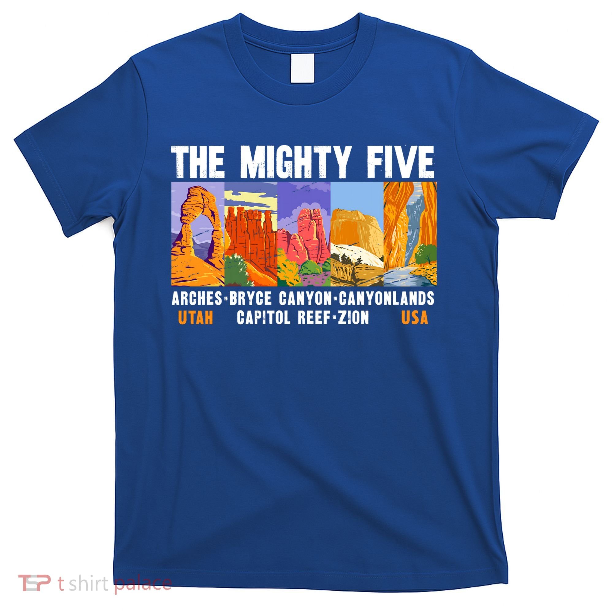 Mighty Five Utah National Parks Distressed Vintage Great Gift T-Shirt