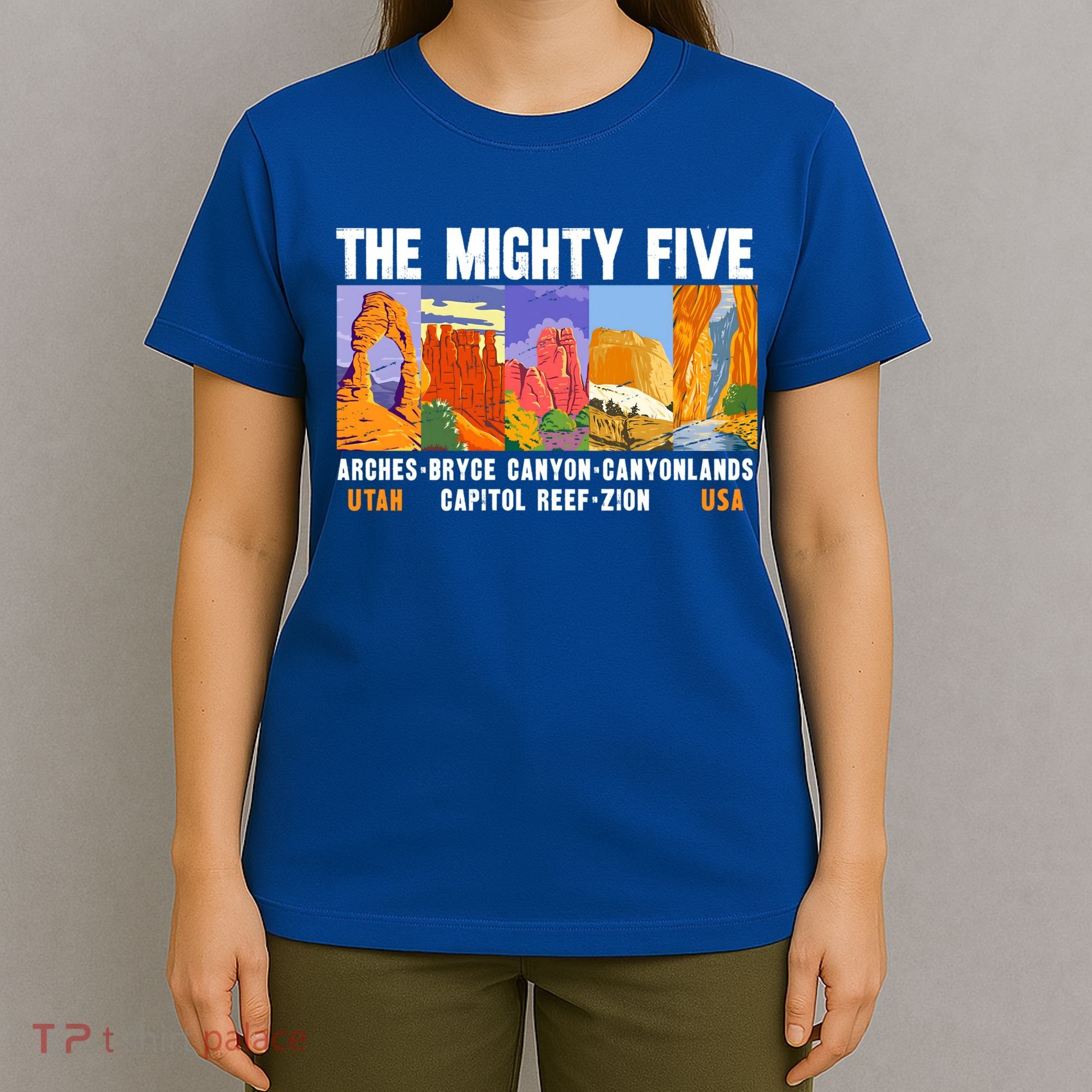 Mighty Five Utah National Parks Distressed Vintage Great Gift T-Shirt