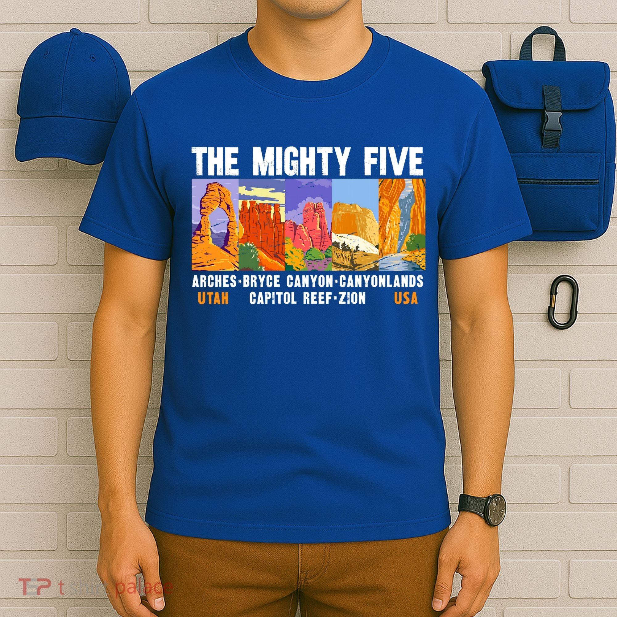 Mighty Five Utah National Parks Distressed Vintage Great Gift T-Shirt