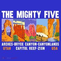 Mighty Five Utah National Parks Distressed Vintage Great Gift T-Shirt thumb 7