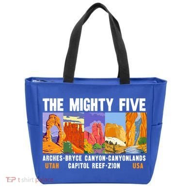 Mighty Five Utah National Parks Distressed Vintage Great Gift Tote Bag