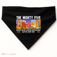 Mighty Five Utah National Parks Distressed USA-Made Doggie Bandana thumb 0