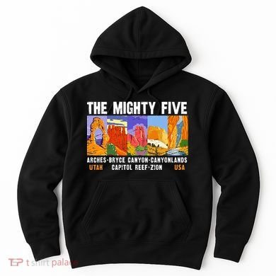 Mighty Five Utah National Parks Distressed Hoodie