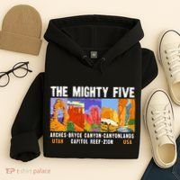 Mighty Five Utah National Parks Distressed Hoodie thumb 4