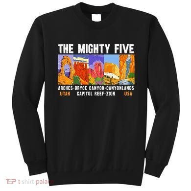 Mighty Five Utah National Parks Distressed Sweatshirt