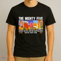 Mighty Five Utah National Parks Distressed T-Shirt thumb 3