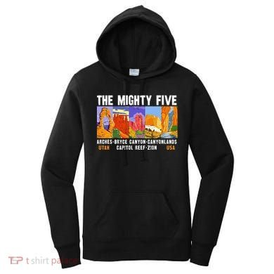 Mighty Five Utah National Parks Distressed Women's Hoodie