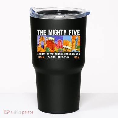Mighty Five Utah National Parks Distressed Tumbler