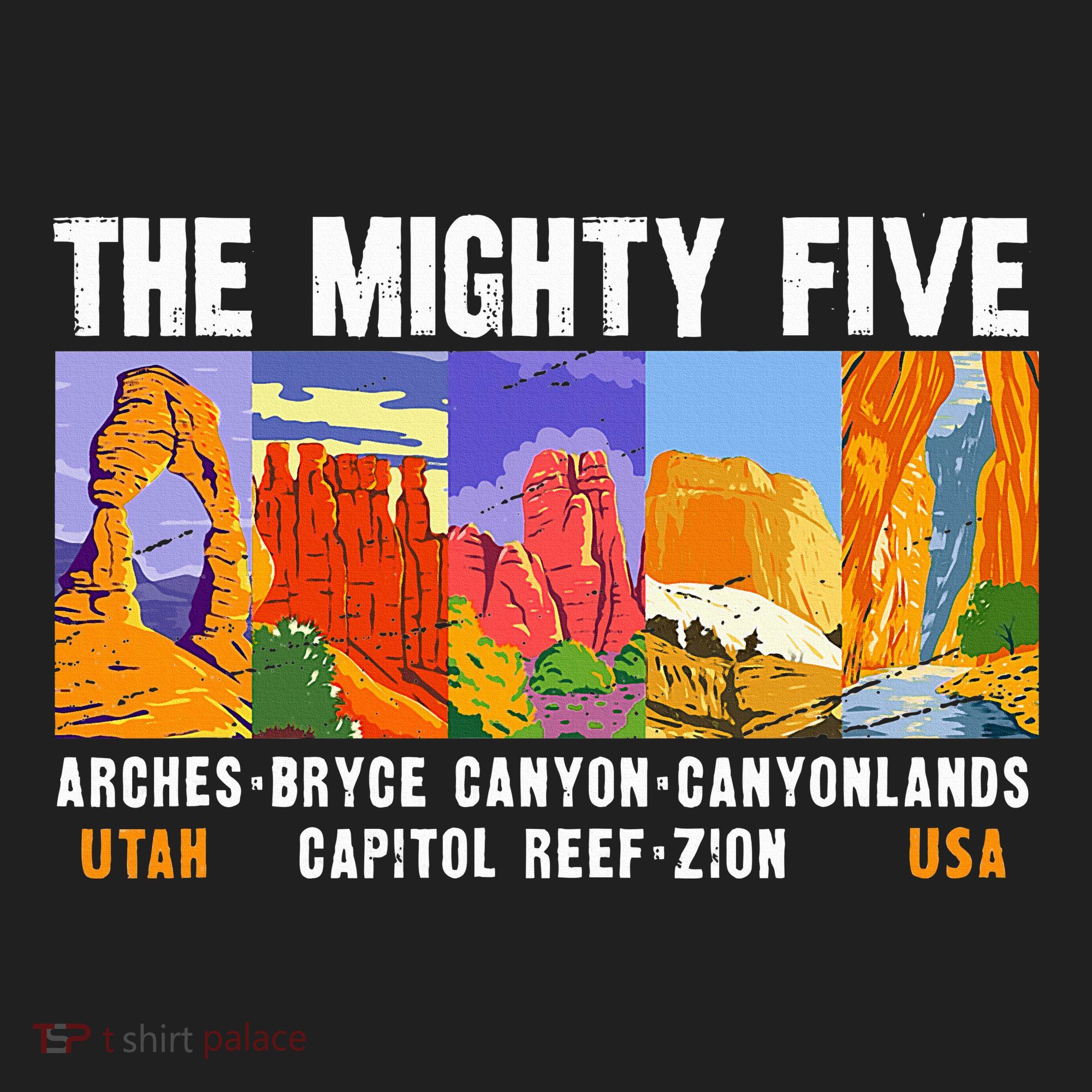 Mighty Five Utah National Parks Distressed Hat