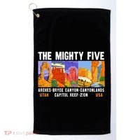 Mighty Five Utah National Parks Distressed Golf Towel thumb 0