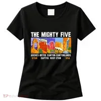 Mighty Five Utah National Parks Distressed Women's T-Shirt thumb 0