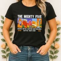 Mighty Five Utah National Parks Distressed Women's T-Shirt thumb 2