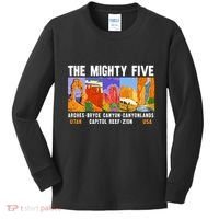 Mighty Five Utah National Parks Distressed Kids Long Sleeve Shirt thumb 0