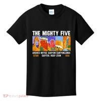 Mighty Five Utah National Parks Distressed Kids T-Shirt thumb 0