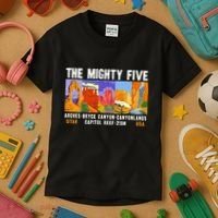 Mighty Five Utah National Parks Distressed Kids T-Shirt thumb 3