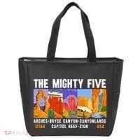 Mighty Five Utah National Parks Distressed Tote Bag thumb 0