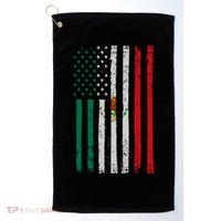 Mexico Flag USA American Mexican Independence Day Golf Towel thumb 0