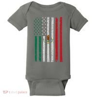 Mexico Flag USA American Mexican Independence Day Baby Bodysuit thumb 0