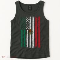 Mexico Flag USA American Mexican Independence Day Tank Top thumb 2
