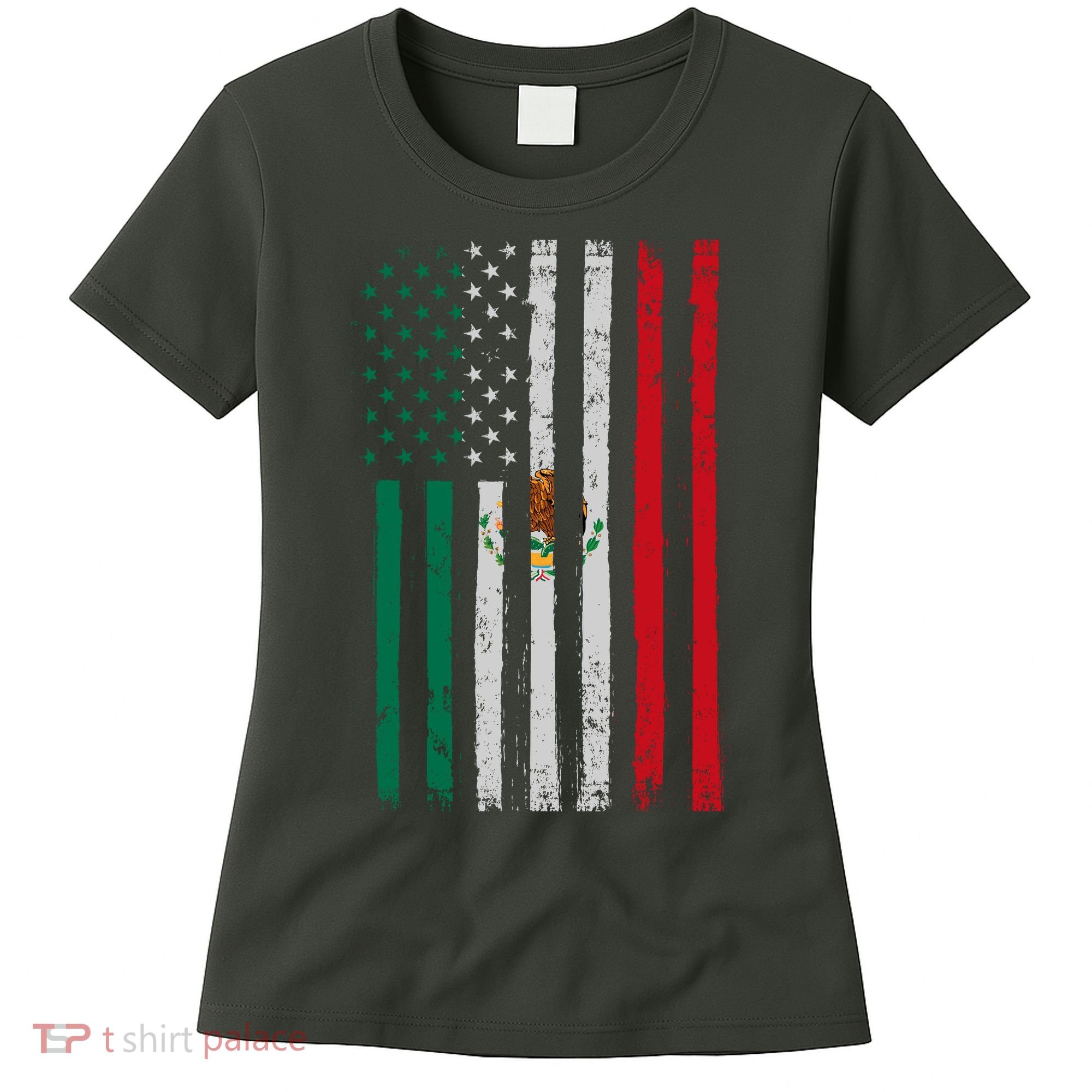 Mexico Flag USA American Mexican Independence Day Women's T-Shirt