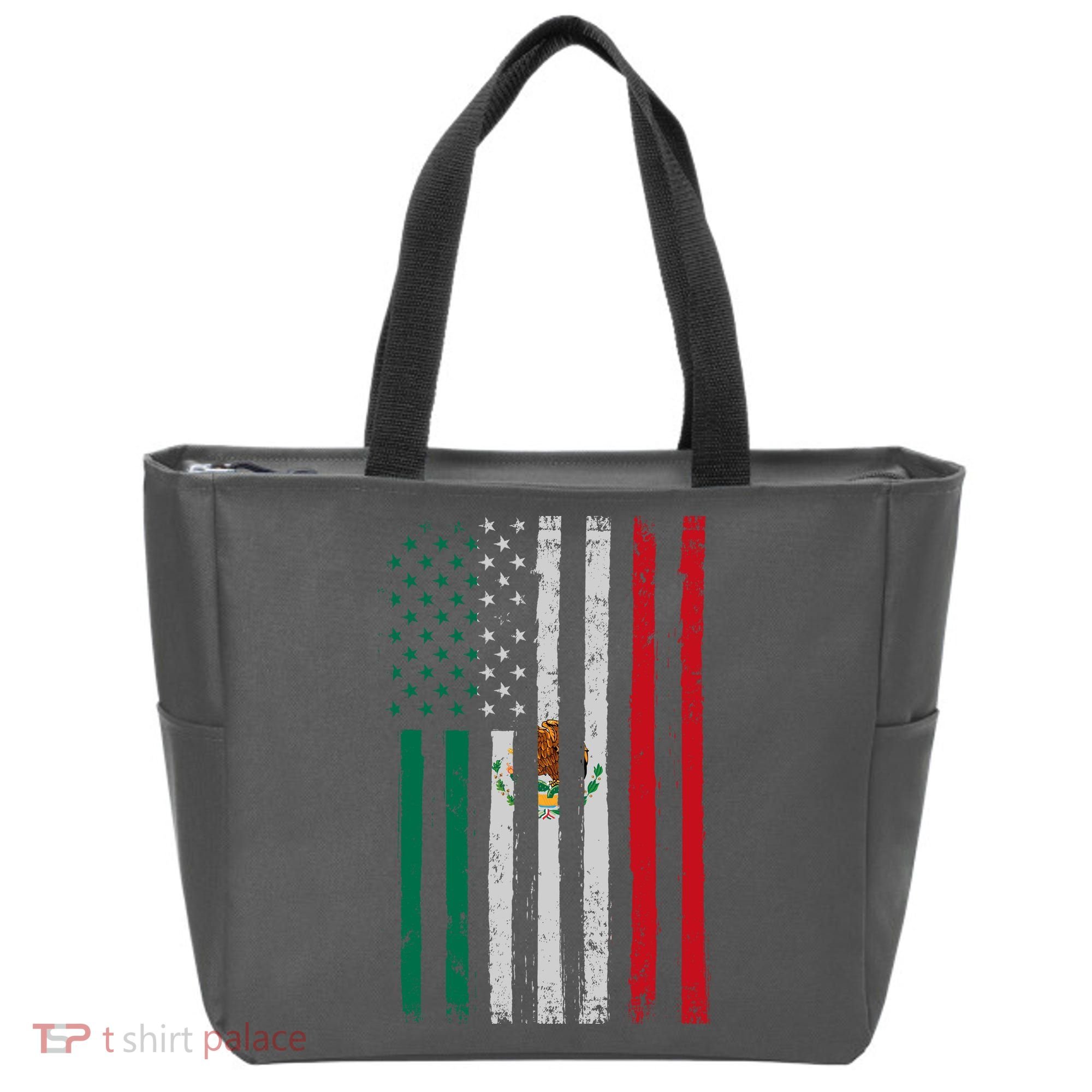 Mexico Flag USA American Mexican Independence Day Tote Bag