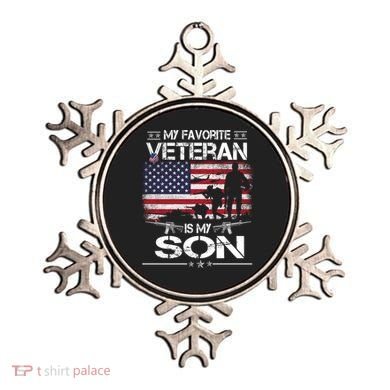 My Favorite Veteran Is My Son Meaningful Gift Flag Father Veterans Day Gift Ornament