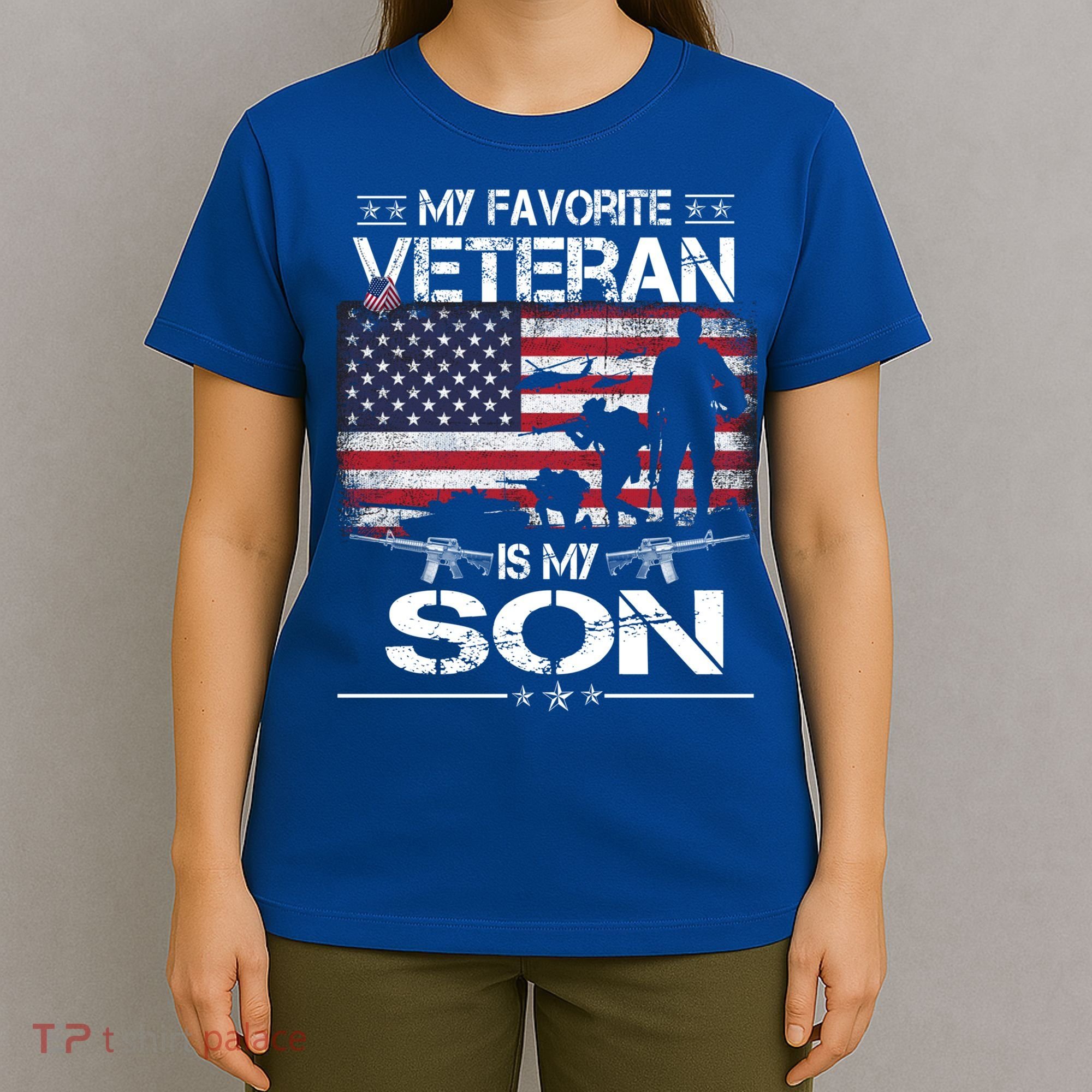 My Favorite Veteran Is My Son Meaningful Gift Flag Father Veterans Day Gift T-Shirt