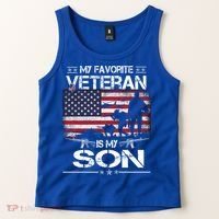 My Favorite Veteran Is My Son Meaningful Gift Flag Father Veterans Day Gift Tank Top thumb 2