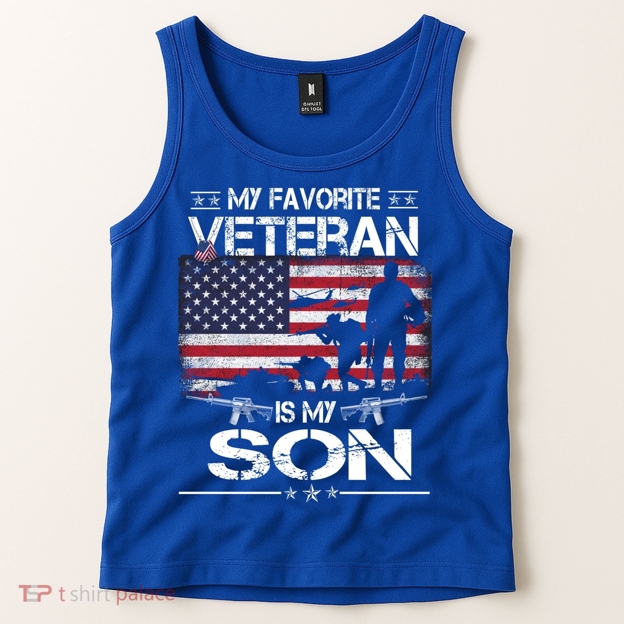 My Favorite Veteran Is My Son Meaningful Gift Flag Father Veterans Day Gift Tank Top