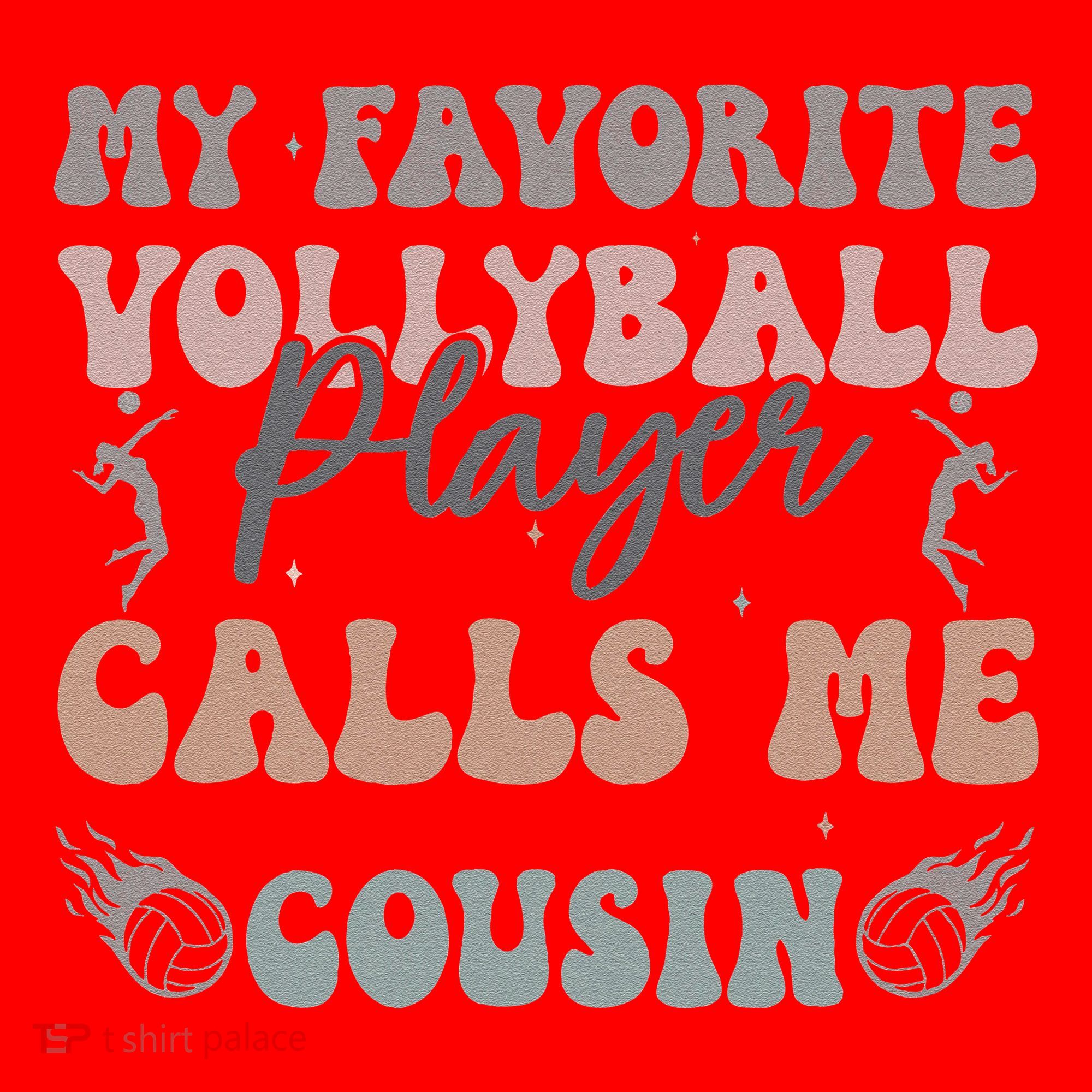 My Favorite Volleyball Player Calls Me Cousin Funny Cousins Santa Hat