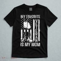 My Favorite Veteran Is My Mom Us Flag Veteran Proud Mother T-Shirt thumb 5