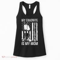 My Favorite Veteran Is My Mom Us Flag Veteran Proud Mother Women's Tank Top thumb 0