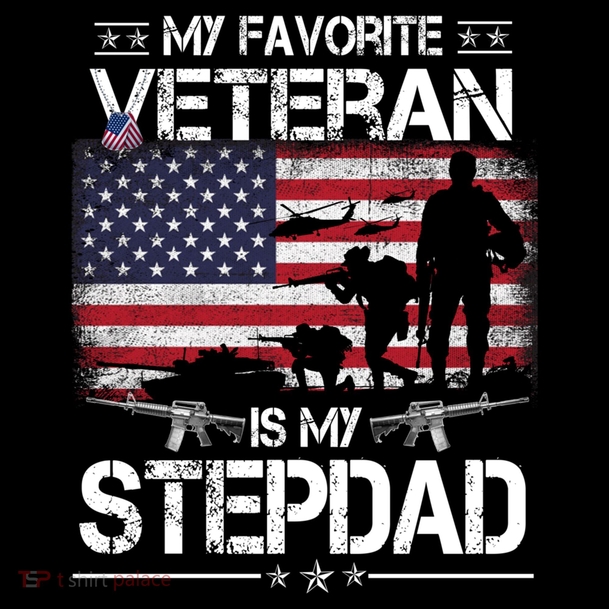 My Favorite Veteran Is My Stepdad Cool Gift Flag Father Veterans Day Cute Gift Coffee Mug