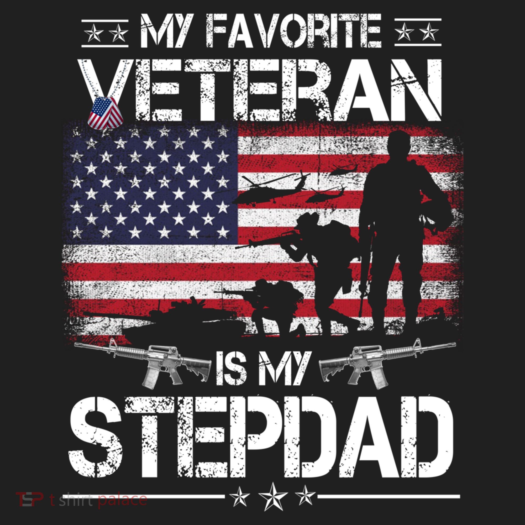 My Favorite Veteran Is My Stepdad Cool Gift Flag Father Veterans Day Cute Gift Beanie