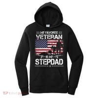 My Favorite Veteran Is My Stepdad Cool Gift Flag Father Veterans Day Cute Gift Women's Hoodie thumb 0