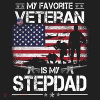 My Favorite Veteran Is My Stepdad Cool Gift Flag Father Veterans Day Cute Gift Golf Towel thumb 3