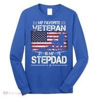 My Favorite Veteran Is My Stepdad Cool Gift Flag Father Veterans Day Cute Gift Long Sleeve Shirt thumb 0