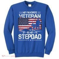 My Favorite Veteran Is My Stepdad Cool Gift Flag Father Veterans Day Cute Gift Sweatshirt thumb 0