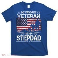 My Favorite Veteran Is My Stepdad Cool Gift Flag Father Veterans Day Cute Gift T-Shirt thumb 0