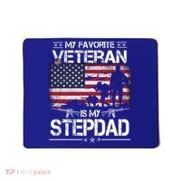 My Favorite Veteran Is My Stepdad Cool Gift Flag Father Veterans Day Cute Gift Mousepad thumb 0