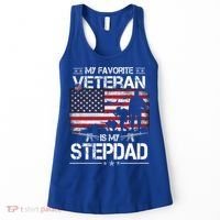 My Favorite Veteran Is My Stepdad Cool Gift Flag Father Veterans Day Cute Gift Women's Tank Top thumb 0