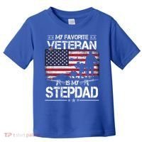 My Favorite Veteran Is My Stepdad Cool Gift Flag Father Veterans Day Cute Gift Toddler T-Shirt thumb 0