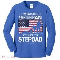 My Favorite Veteran Is My Stepdad Cool Gift Flag Father Veterans Day Cute Gift Kids Long Sleeve Shirt thumb 0