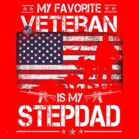 My Favorite Veteran Is My Stepdad Cool Gift Flag Father Veterans Day Cute Gift Santa Hat thumb 1