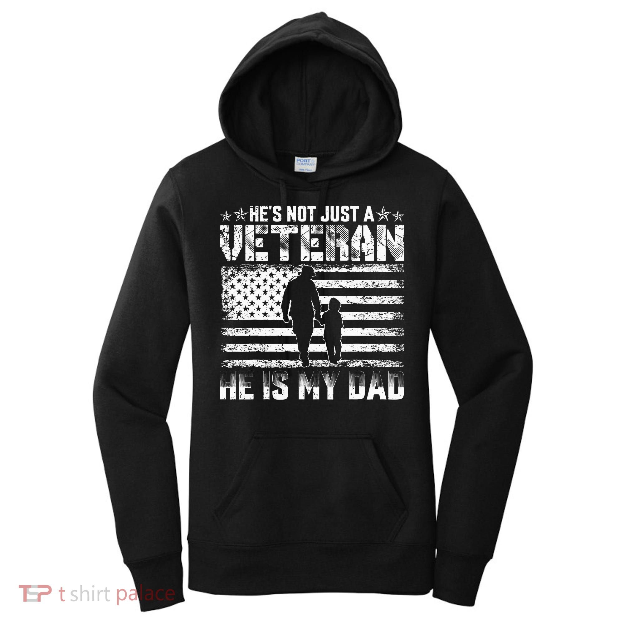 Military Family Veteran Support My Dad US Veteran My Hero Women's Hoodie