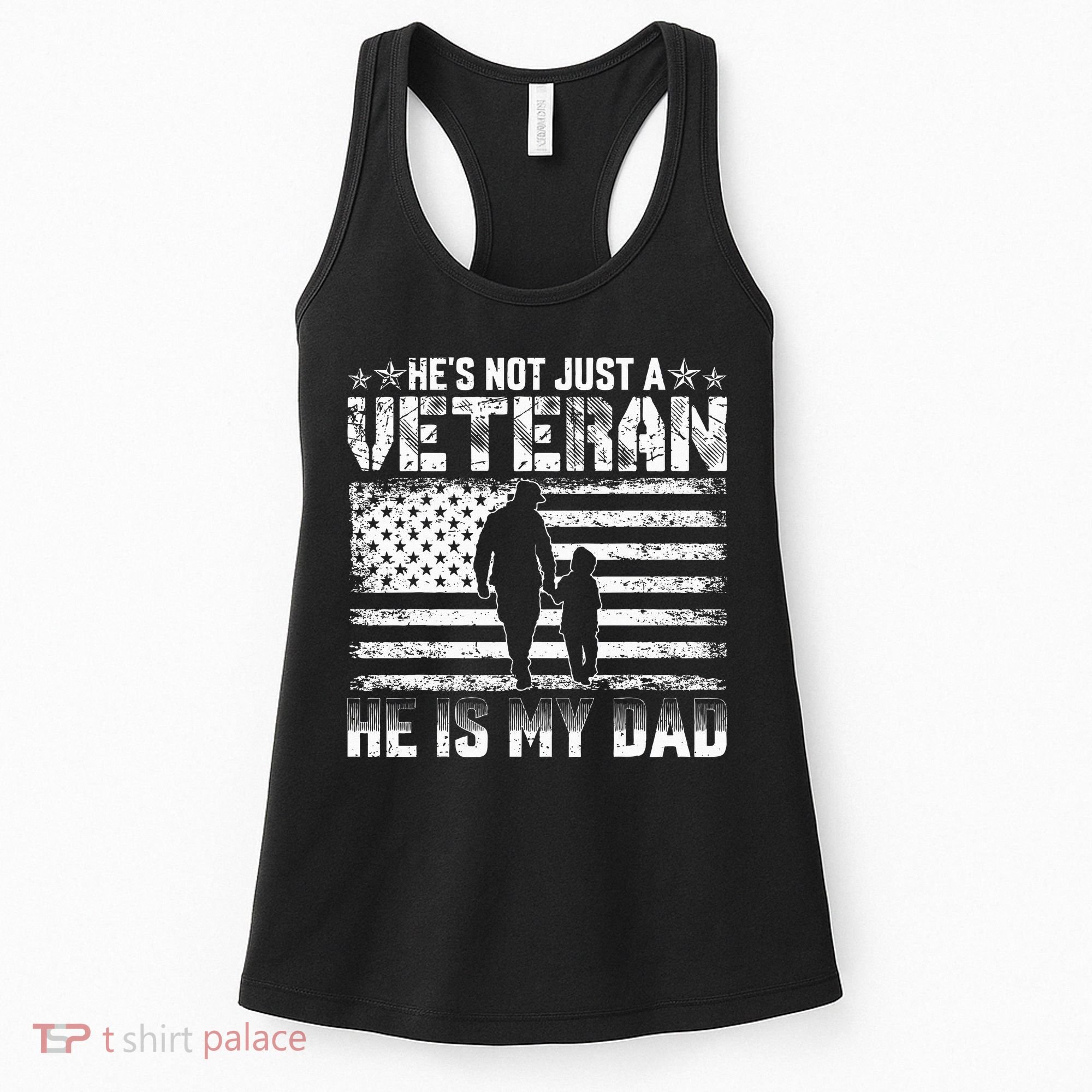 Military Family Veteran Support My Dad US Veteran My Hero Women's Tank Top