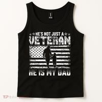 Military Family Veteran Support My Dad US Veteran My Hero Tank Top thumb 2