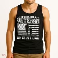 Military Family Veteran Support My Dad US Veteran My Hero Tank Top thumb 3