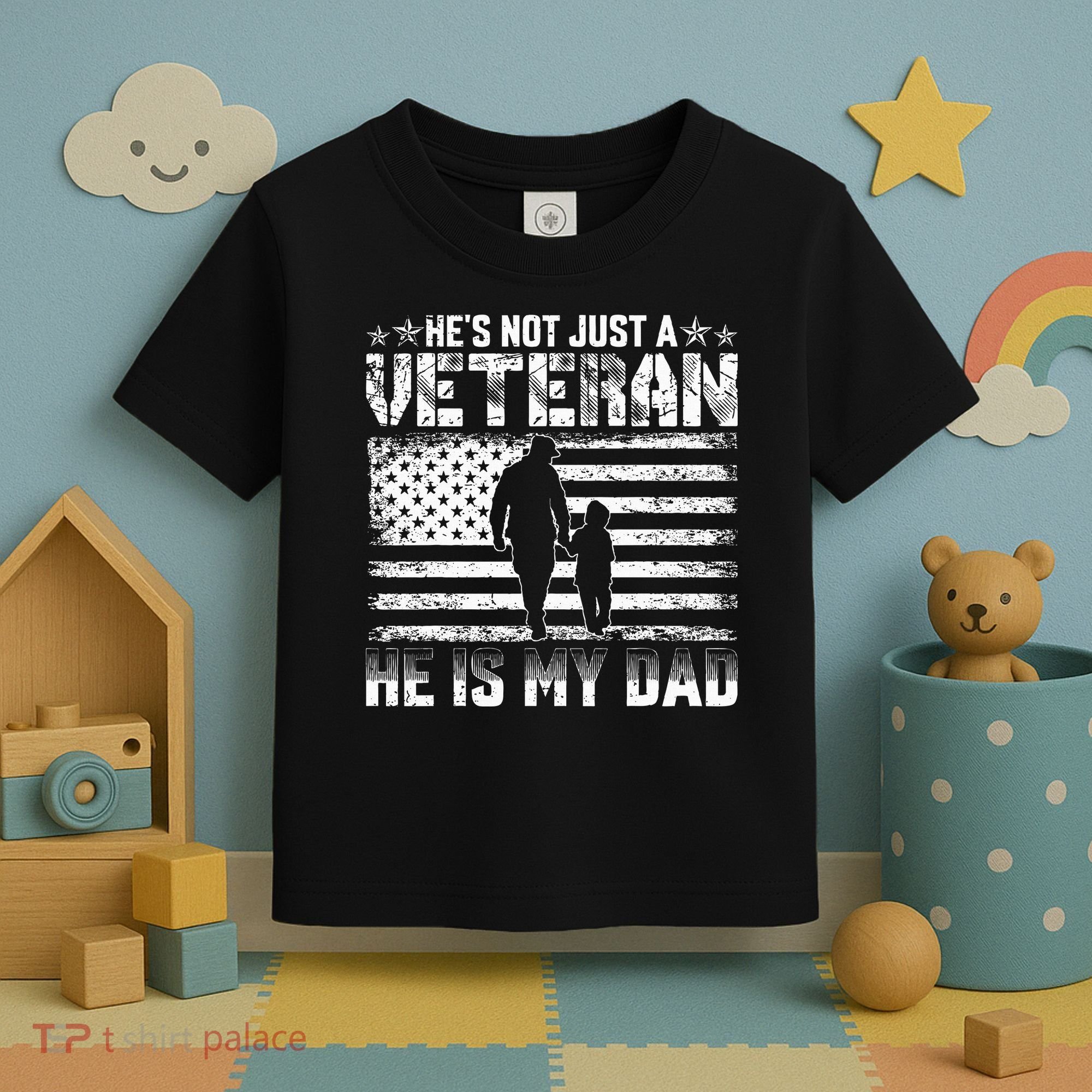 Military Family Veteran Support My Dad US Veteran My Hero Toddler T-Shirt
