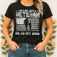 Military Family Veteran Support My Dad US Veteran My Hero Women's T-Shirt thumb 2